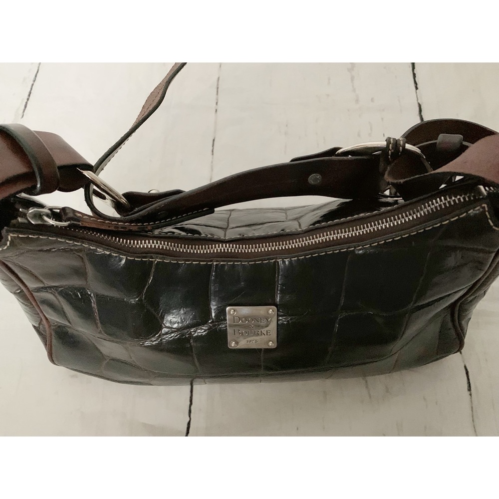 Vintage Dooney & Bourke Croc Leather Handbag - Picture 6 of 10